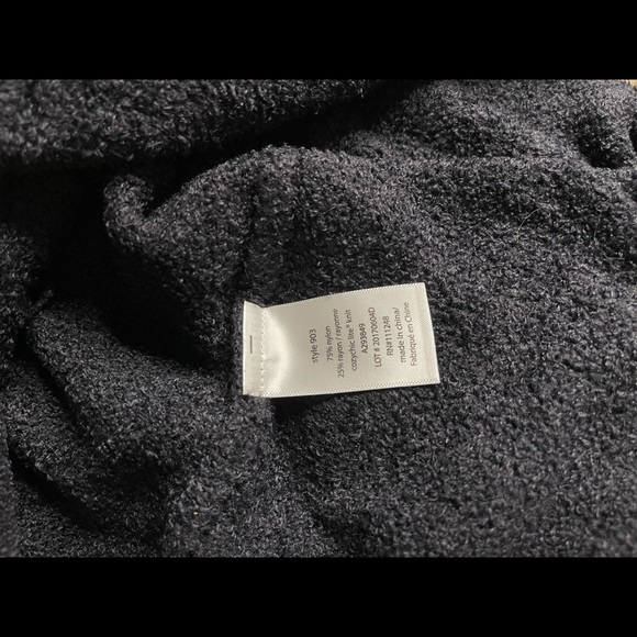 Barefoot Dreams Navy Blue CozyChic Lite Drape Front Island Wrap Size L/XL - Picture 8 of 8